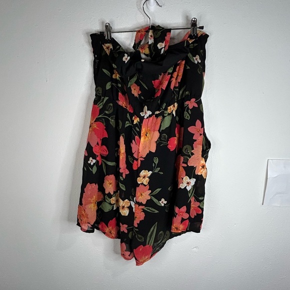 Floral Print Halter Romper - Large - Bright, Vibrant Summer Style - Picture 11 of 12